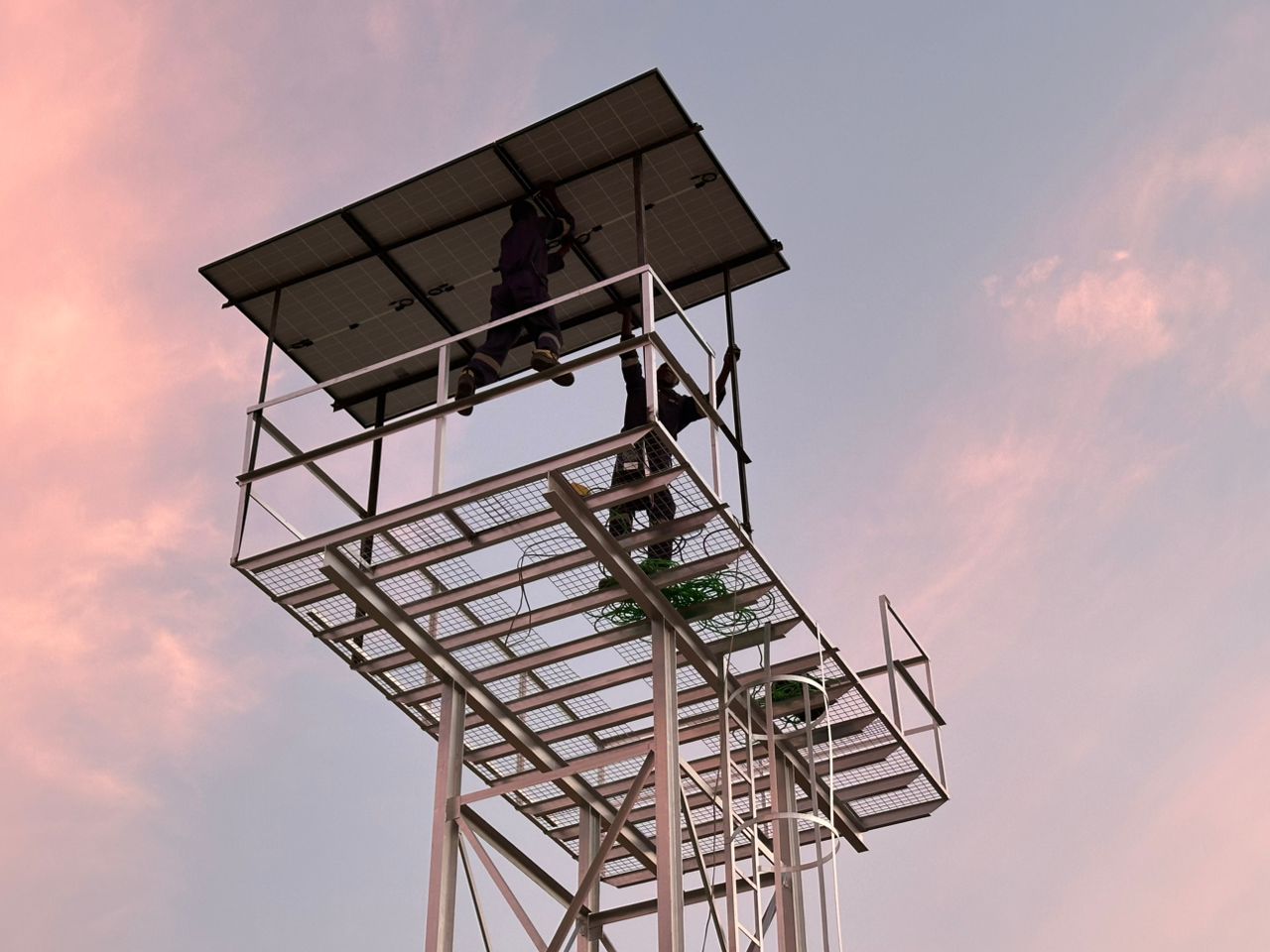 School solar power installation